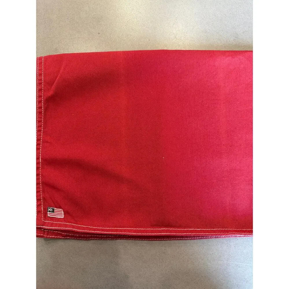 Lauren Ralph Lauren Red Set of 9 Cotton Dinner Napkins With American Flag 19x19